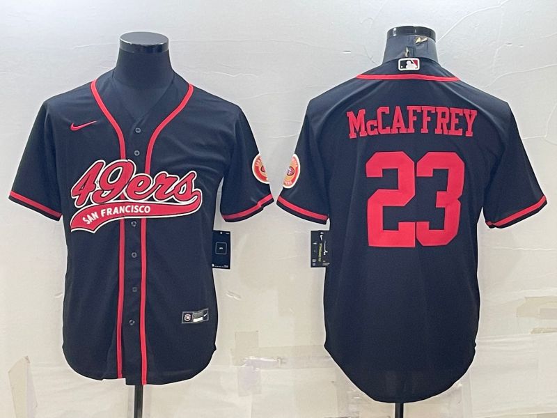 Men San Francisco 49ers #23 Mccaffrey Black 2022 Nike Co branded NFL Jersey